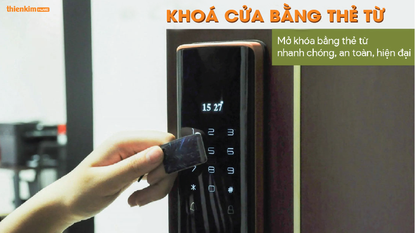 Khóa điện tử PHGlock RF7155 Bạc khóa thẻ